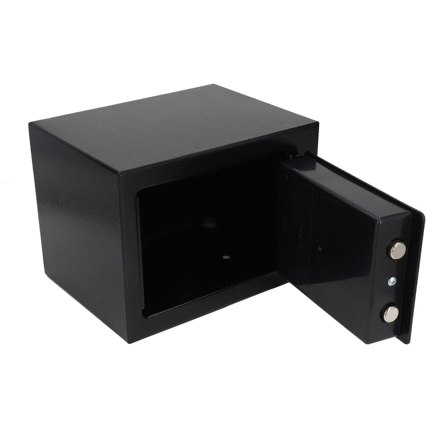 KONNWEI Mini-Safe für Zuhause mit Tastatur und Schlüssel aus Edelstahl in Schwarz - Bild 3