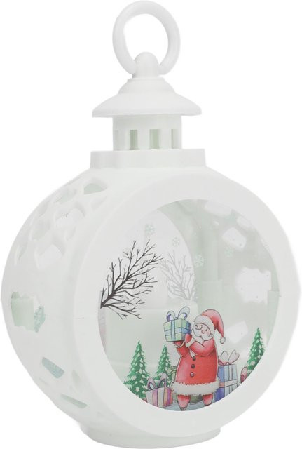 Fishine Weihnachtslaterne im Vintage-Stil als festliche Hängelaterne für Desktop-Ornament in Weiß - Bild 1
