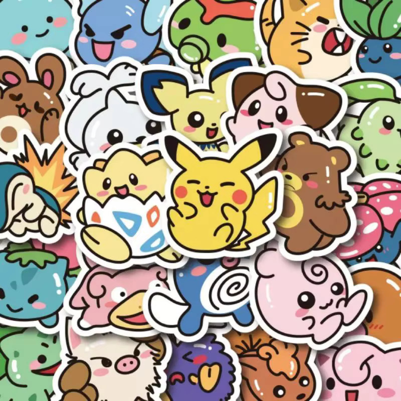 zhuangchen Pokémon Aufkleber, Pikachu, 53 Stück, Bunt / Mehrfarbig - Bild 2