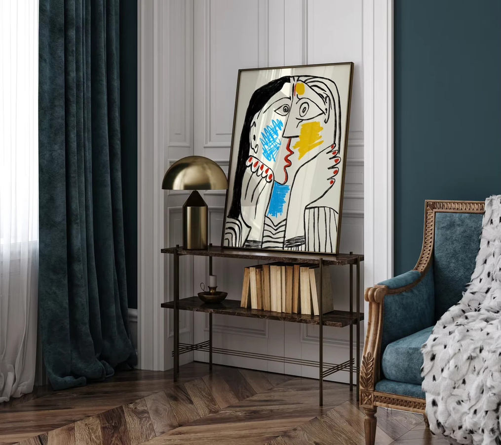 Picasso The Kiss Kunstdruck als Wandkunst-Dekor in Multicolor - Bild 2
