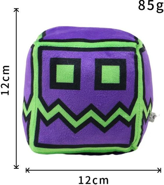 Yiran Health & Beauty Geometry Dash Würfel Plüschtier, Bunt / Mehrfarbig - Bild 1