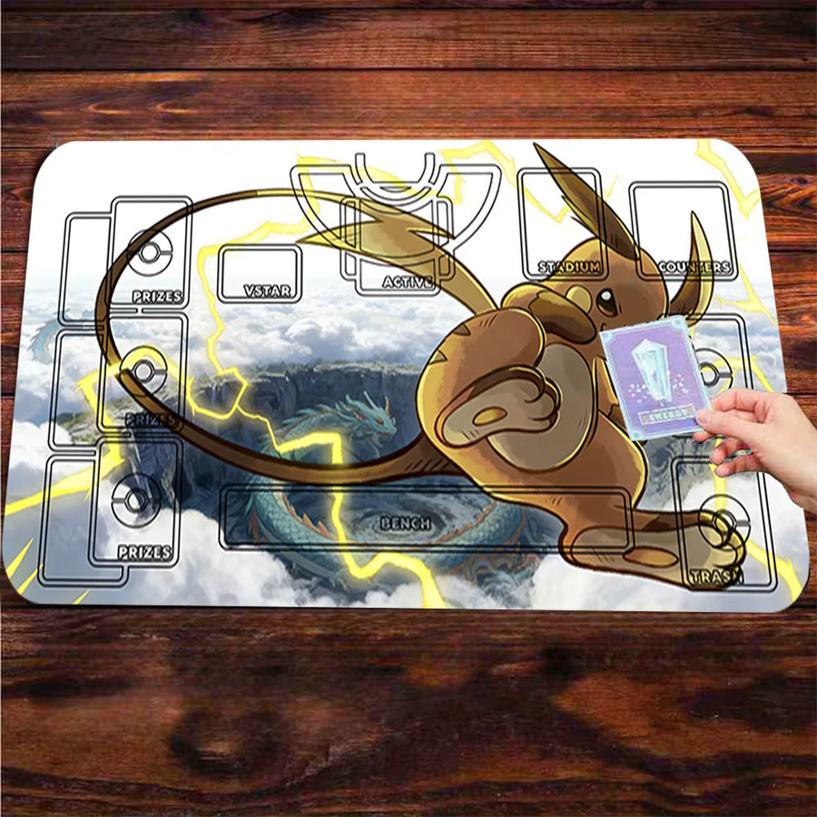 Potdemiel Pokémon Raichu Thunder Dragon TCG Spielmatte, Gaming-Mauspad - Bild 3