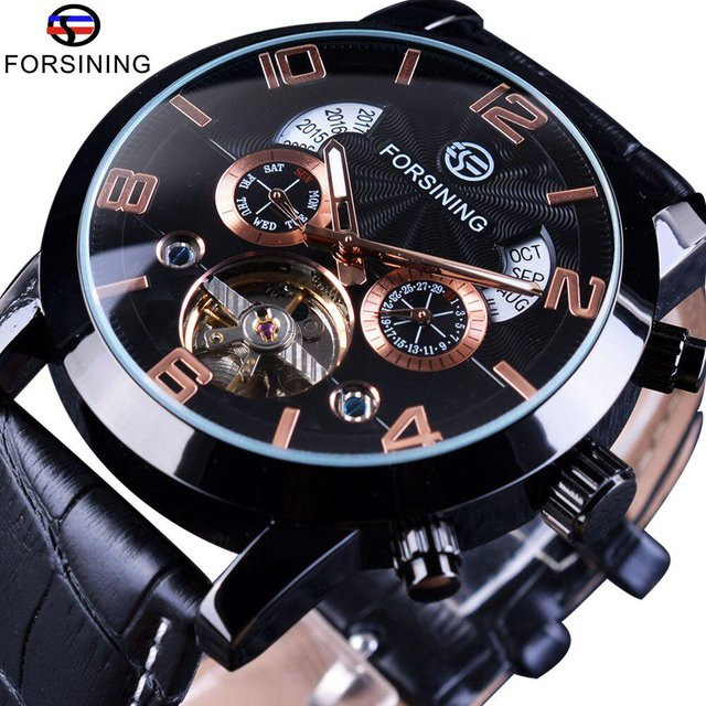 Forsining Armbanduhr, Automatik, Edelstahl, Roségold, 46 mm, Herren - Bild 1
