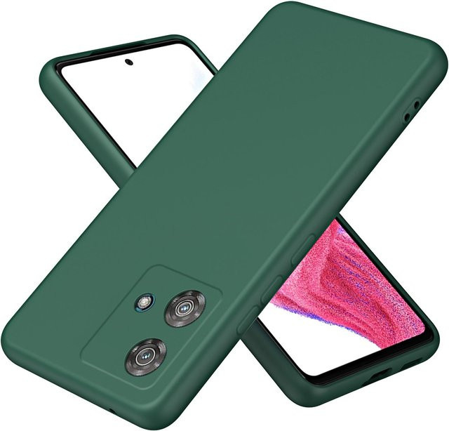 Motorola Moto Edge 40 NEO Schutzhülle aus weichem Flüssigsilikon in Grün - Bild 1