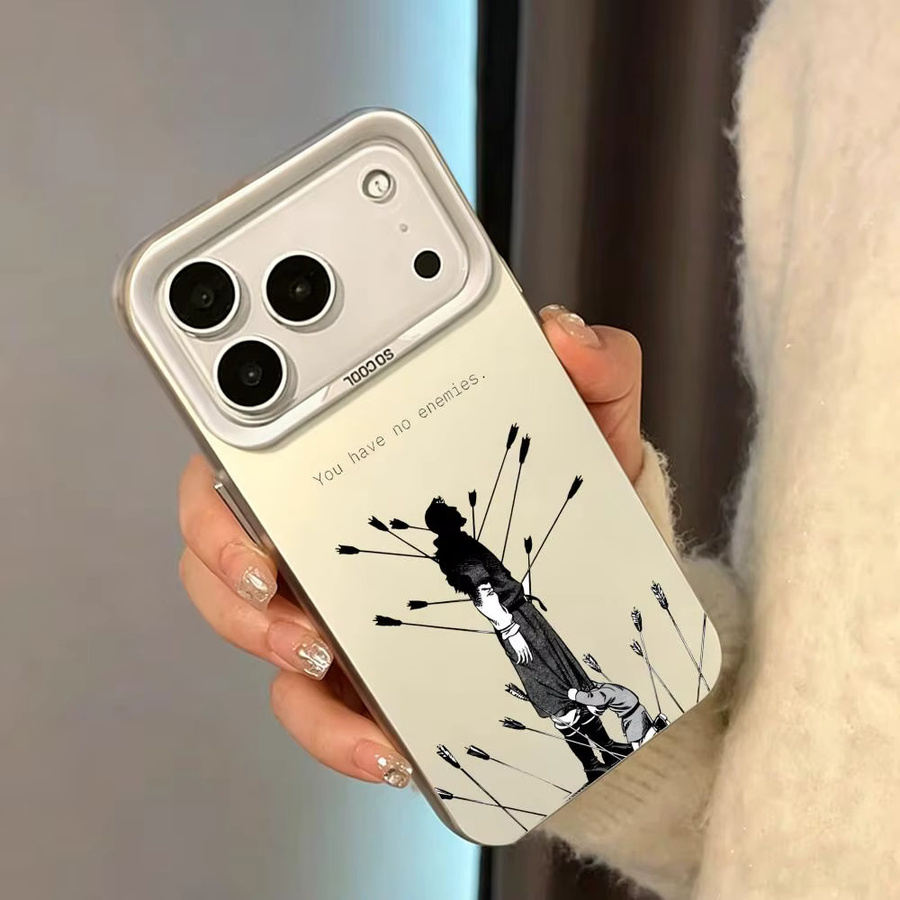 V-Vinland Saga Anime Handyhülle für iPhone 17 16 15 14 13 12 11 Pro Max Air Matte Laser Aurora Stoßfeste Schutzhülle in Pink - Bild 4
