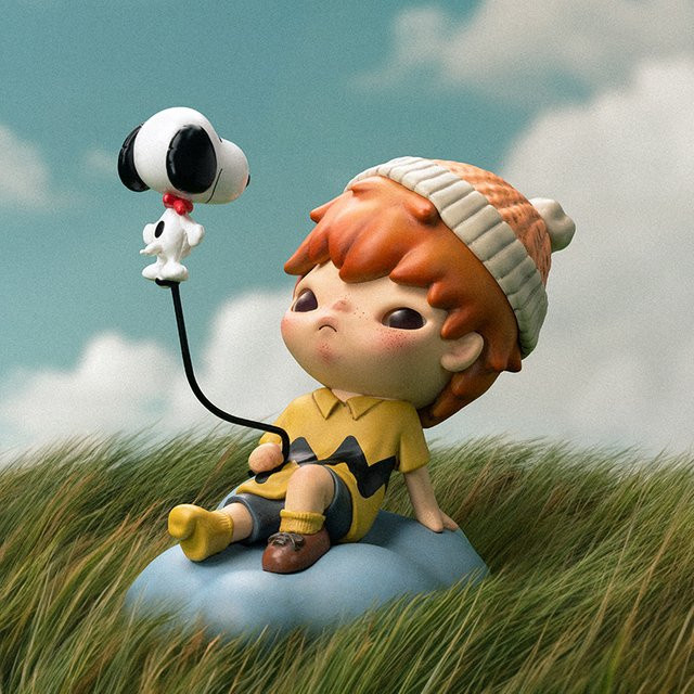 POP MART Hirono × Snoopy-Figur, Einzelfigur - Bild 1