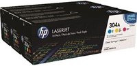 HP Toner 304A Multipack CF372AM Original CMY Cyan Magenta Gelb - Bild 2