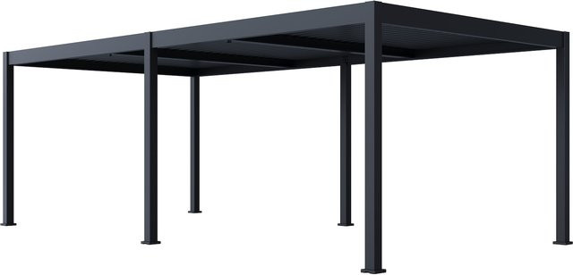 Paragon Outdoor Pergola Grand Tuscan 1224 mit Lamellendach in Anthrazit B/T/H: 369 x 721 x 265 cm - Bild 1