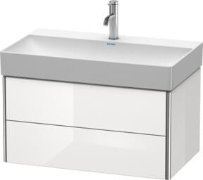 Duravit Waschtischunterschrank XSquare wandhängend in Weiß, B/T/H: 78,4 x 46 x 39,7 cm, mit 2 Schubladen - Bild 1