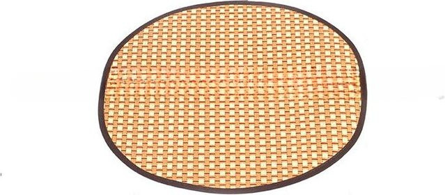 Ovale Bambusmatte für Haustiere in Beige, B/B: 32 x 26 cm - Bild 1
