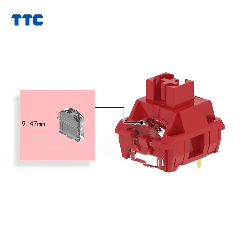BGKYPRO Flammenrote HotSwap-Mechanische Tastaturschalter, 5-polig, Linear, Rot, 45 g - Bild 3