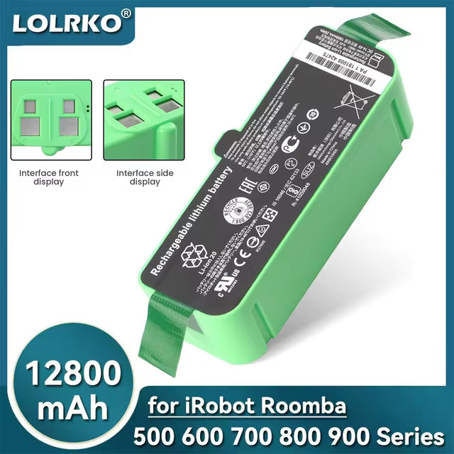 ALalito Li-Ionen-Akku 14,4 V 12,8 Ah in Grün für iRobot Roomba Saugroboter der 600, 700, 800 und 900 Serie - Bild 1