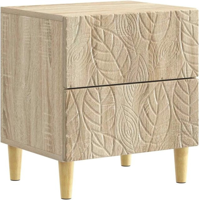 vidaXL Nachttisch in Sonoma-Eiche, moderner Beistelltisch aus Holzwerkstoff für Schlafzimmer und Wohnzimmer, B/T/H: 43 x 34,5 x 48 cm - Bild 1