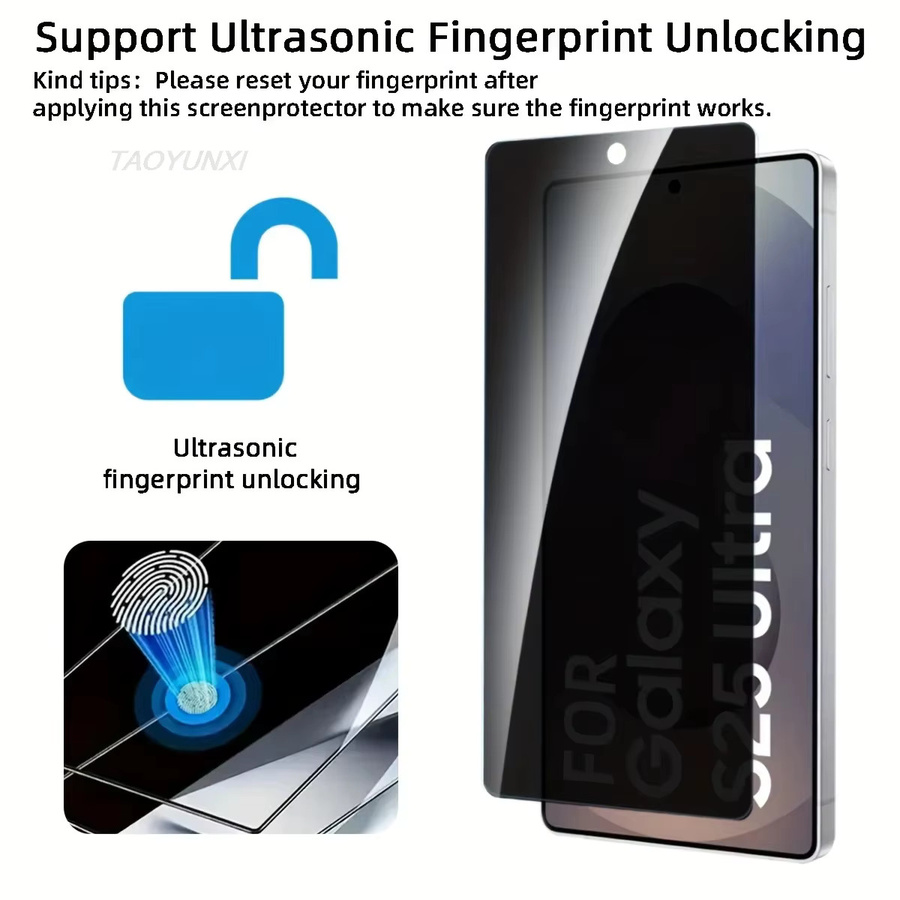 Anti-Spionage Panzerglas Sichtschutz-Displayschutzfolie für Samsung Galaxy S26 Ultra, S25, S24, S23, S22 FE 5G - Bild 2