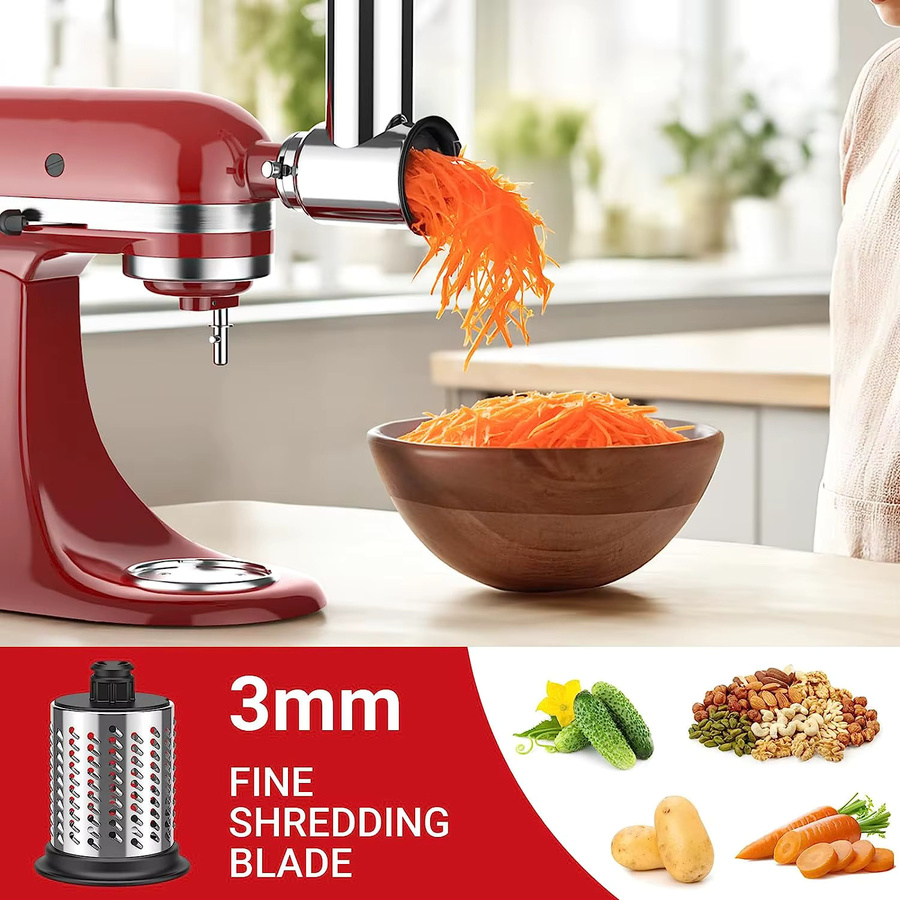 KitchenAid Schneide- und Zerkleinerungsaufsatz in Weiß für Standmixer als Gemüsezerkleinerer und Salatbereiter - Bild 5