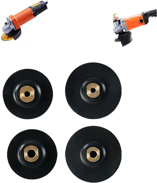 Vibratite Gummi Stützteller für Winkelschleifer zum Polieren und Schleifen, Schwarz, 3 Zoll oder 4 Zoll, M10 oder M14 Anschluss - Bild 1