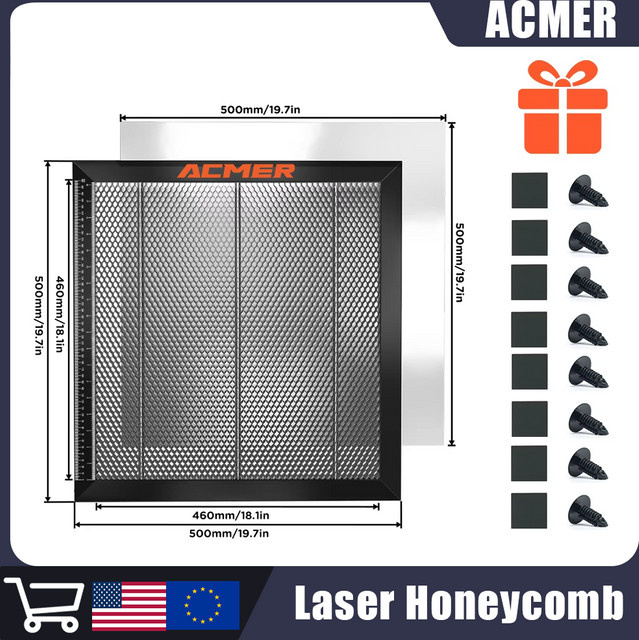 ACMER Waben-Panel Tisch für Laser-Gravur- und Laserschneidemaschinen B/T: 50 x 50 cm - Bild 1