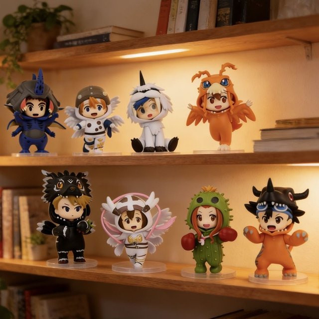 Bandai Digimon Anime-Figuren, 8-teiliges Set, bunt / mehrfarbig, Kunststoff - Bild 1