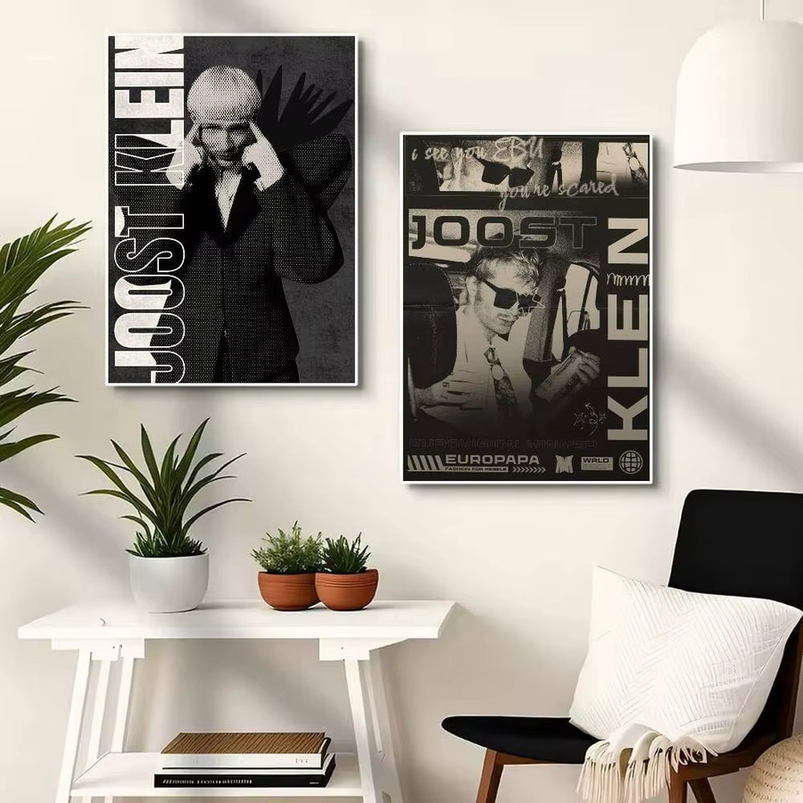 Moetch Wanddekoration Joost Klein Singer Poster, selbstklebender wasserfester Papieraufkleber, Mehrfarbig, Rechteckig - Bild 4