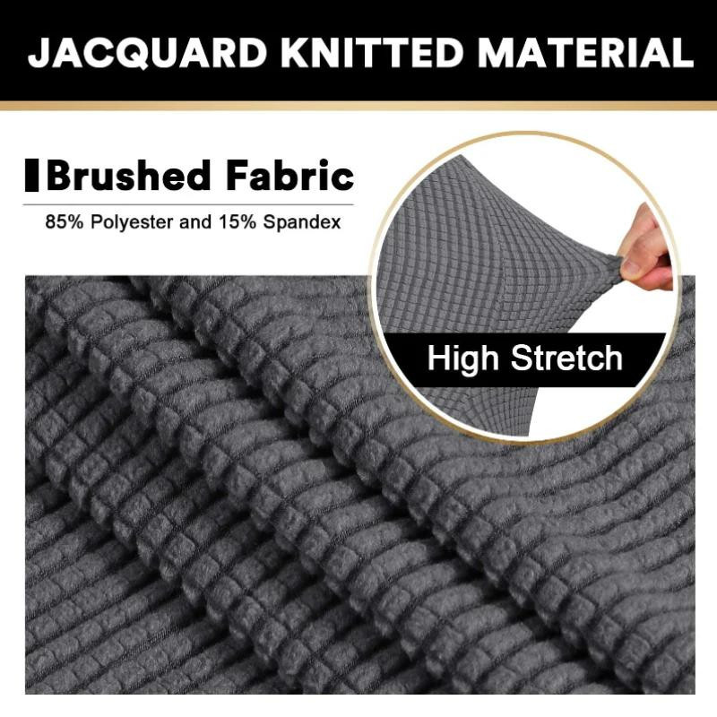 Bestbags Jacquard Stretch Ottomanenbezug für quadratische Fußstützen und Hocker aus Polyester und Elasthan - Bild 4