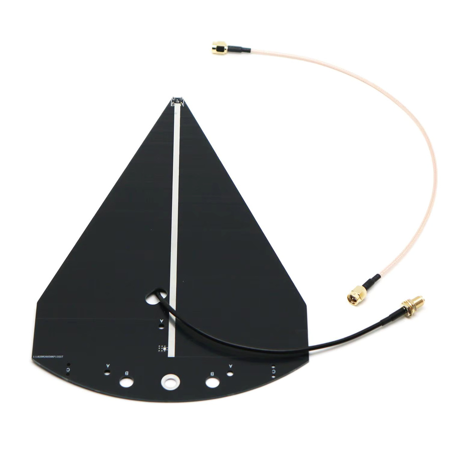 DykbRadio Logarithmisch-Periodische Richtantenne 50MHz-6GHz in Schwarz für 2,4G 5G 5,8GHz HF-Signalantenne für Amateurfunk-Verstärker und Spektrumnetzwerkanalysator VNA - Bild 2