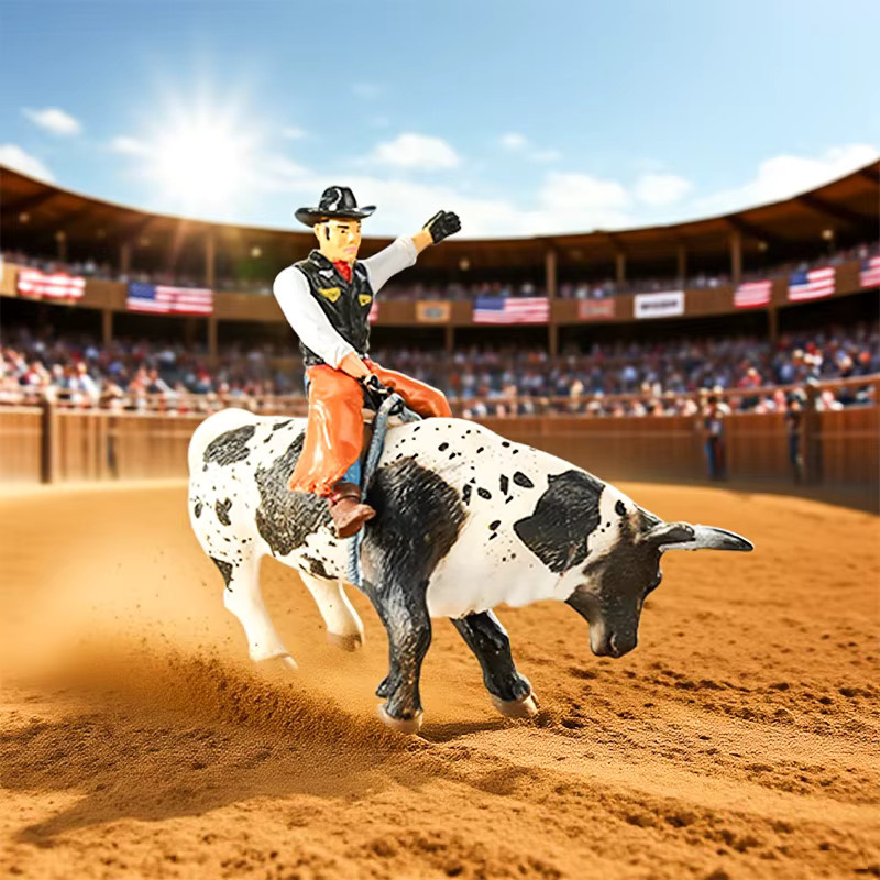 Oenux Stierkampf-Cowboy Actionfiguren, Tiere, Kunststoff, Bunt - Bild 4