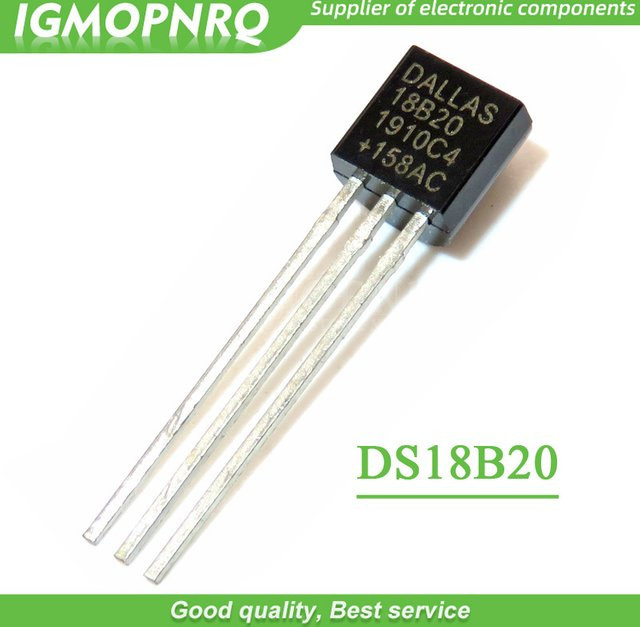 100 Stück Dallas DS18B20 Temperatur-Sensoren IC Chips in Schwarz - Bild 1