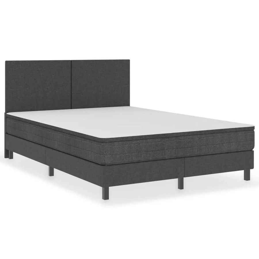 vidaXL Boxspring-Bettgestell aus Stoff in Grau, B/T: 160 x 200 cm - Bild 2