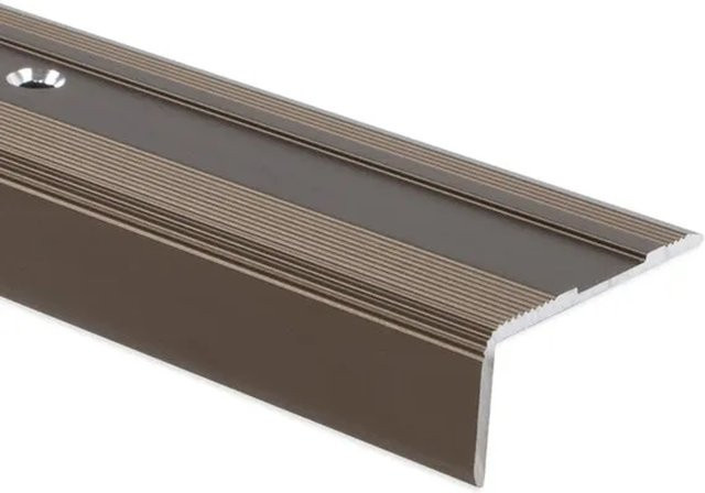 KARAT Selbstklebendes Stufenkantenprofil Glory Form L aus Aluminium in Bronze Dunkel, B/H/L: 36 x 17 x 1340 mm - Bild 1