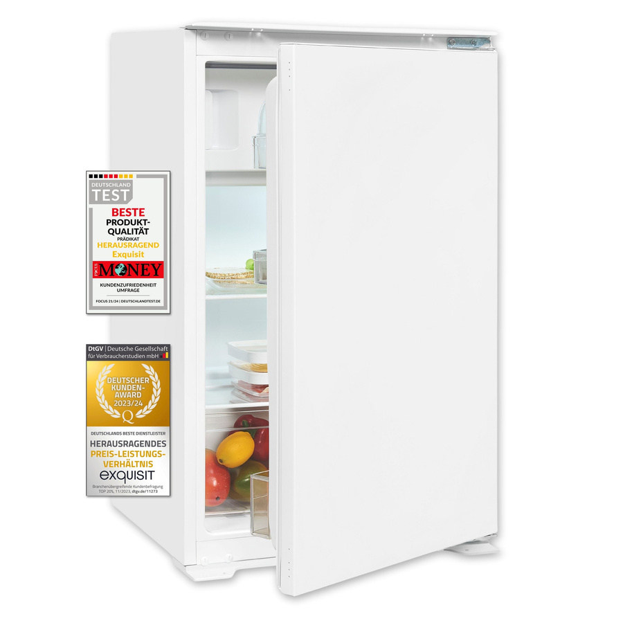 Exquisit EKS5131-4-E-040E Einbau Kühlschrank mit automatischer Abtaufunktion in Weiß, B/T/H: 54 x 54 x 142 cm - Bild 1