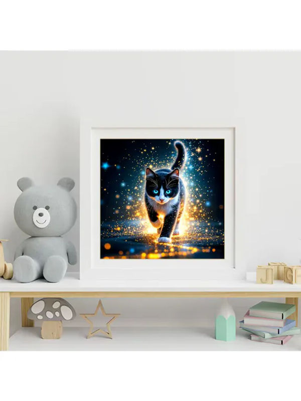 Evershine 5D Diamant-Stickerei Mosaik-Katze als DIY Strass-Bild in Mehrfarbig - Bild 4