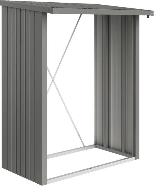 Biohort Kaminholzregal WoodStock 150 in Quarzgrau-Metallic, B/H/T: 157 x 199 x 102 cm - Bild 1