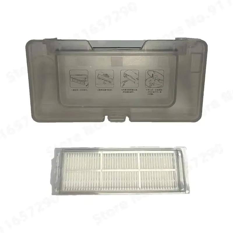 QIXIAO Ersatz-Staubbehälter für Xiaomi Roboter-Staubsauger Mop 2S, Mi Mop 3C, Viomi V2 Pro, V3, Vacuum S10, XMSTJQR2S, B106CN, STYTJ02YM, transparent - Bild 2