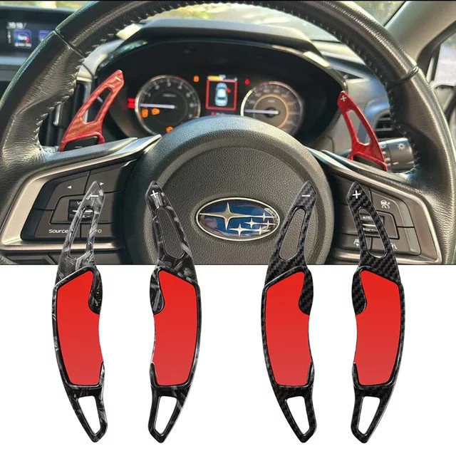 Carbon Fiber Print Shift Paddles Lenkrad Schalftasten Erweiterung für Subaru Forester Outback XV BRZ WRX Impreza Crosstrek Legacy - Bild 1
