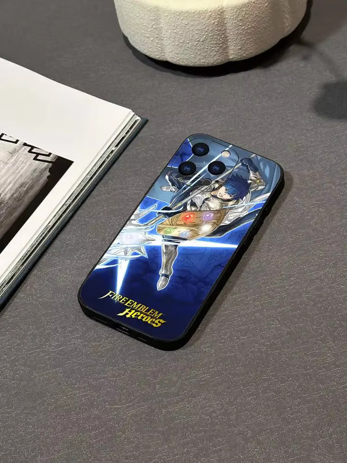 Fire Emblem Handyhülle für Apple iPhone 15 14 13 12 11 Pro Max X Xs Xr Schutzhülle Schwarz - Bild 6