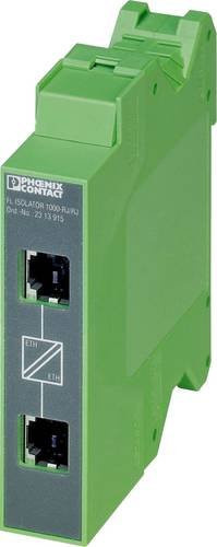 Phoenix Contact FL ISOLATOR 1000-RJ/RJ Netzwerktrenner mit 2 Ethernet/LAN Ports in Grün - Bild 1