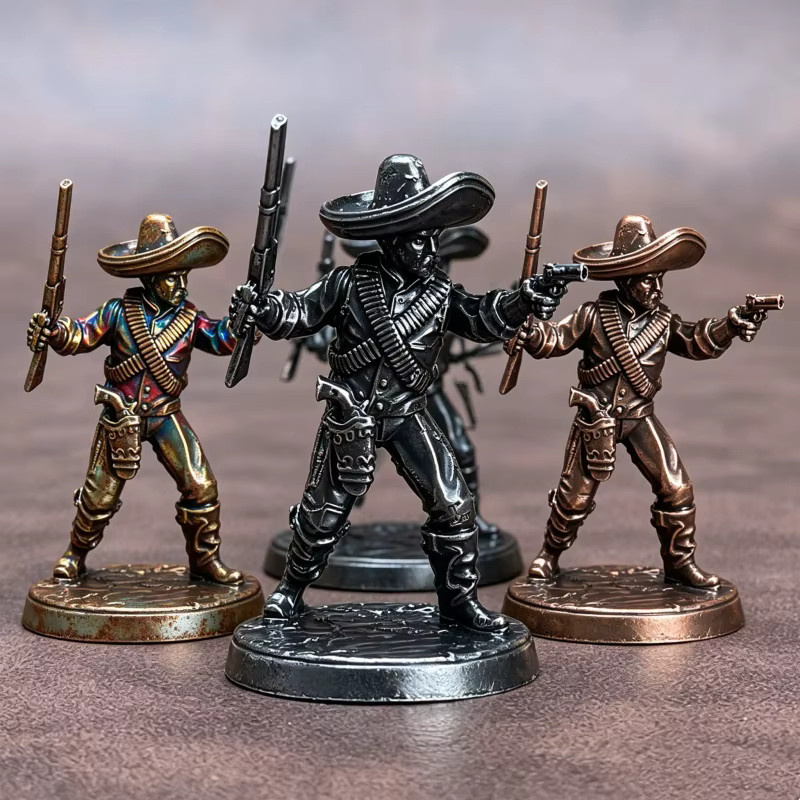 KASTIZA Wild West Cowboy, Metallfigur, Weiß, Einzelfigur - Bild 2