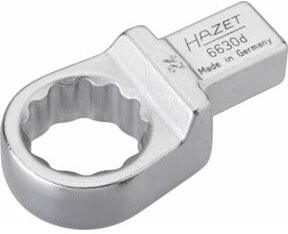 Hazet Einsteck-Ringschlüssel 6630D-24 mit 24 mm Vierkant und Außen-Doppel-Sechskant-Tractionsprofil in Silber - Bild 1