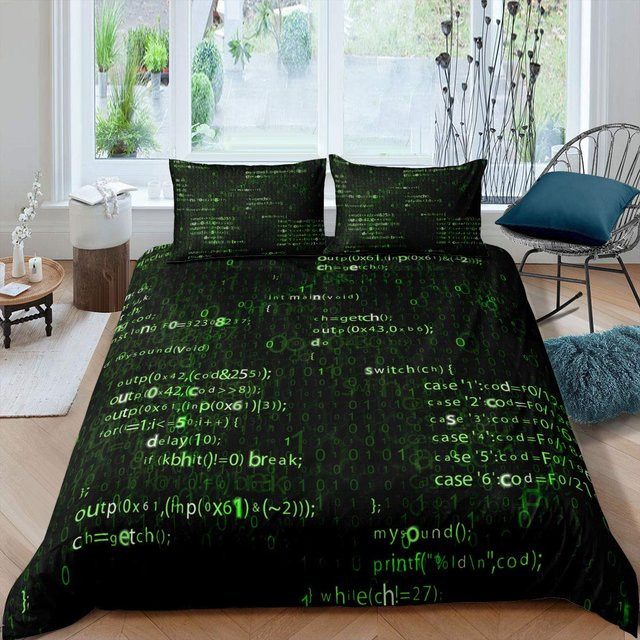 Binchi Bettwäsche Set Chemie Labor Design für Kinder und Teenager, 3-teilig, Schwarz, B/H: 140 x 200 cm - Bild 1