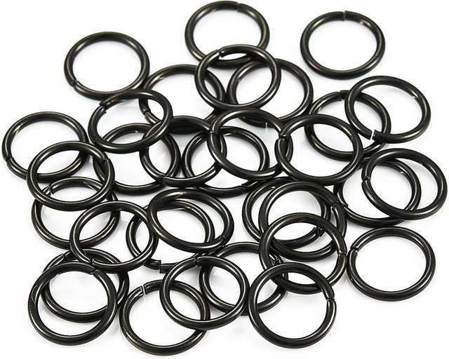 YULIN Sprengringe Edelstahl, schwarz, 0,6 x 4 mm - Bild 1