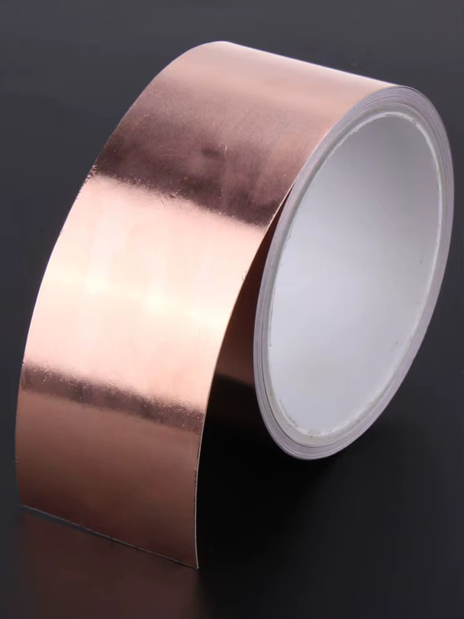 Kupferfolienband mit leitfähigem Klebstoff zur EMI-Abschirmung, Farbe: Gold, Breite: 50 mm, Länge: 5,5 m - Bild 3