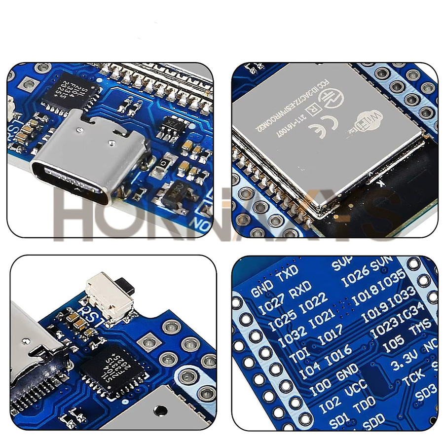 D1 Mini ESP32 IoT Entwicklungsboard mit WiFi und Bluetooth, USB-C Anschluss, Blau - Bild 2