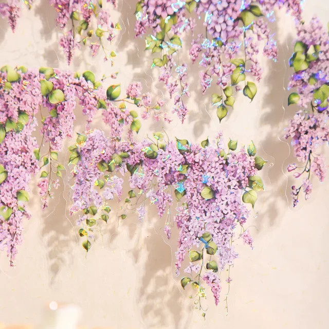 10er Paket Dekorative Aufkleber mit romantischem Blumen-Reben-Motiv im Retro-Stil für Scrapbooking, DIY Tagebuch und Planer, Mehrfarbig - Bild 1