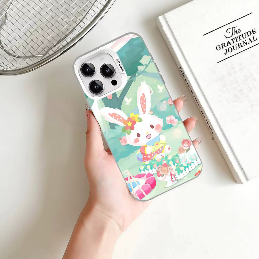 Mesuca Kawaii W-Wish Me M-Mell Handyhülle für iPhone 11 bis iPhone 17 Pro Max Plus, stoßfeste Rückseite, Farbe Silber/Multicolor - Bild 6