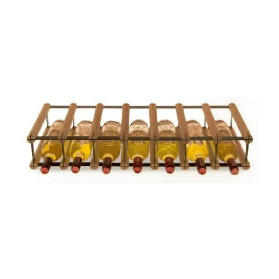 PROREGAL Modulares Weinregal Vinotega Mod aus massivem Kiefernholz, Braun geölt, H x B x T: 12,5 x 72,5 x 24,5 cm - Bild 2