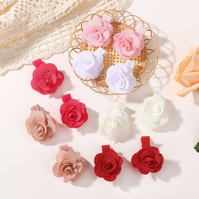 BABY BOWS Haarspangen Rosenblüten, 12er Set, Damen und Mädchen - Bild 1