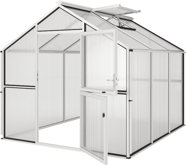 KGT Gewächshaus Novum III in pressblank mit 8,4 m² Fläche und 10 mm HKP - Bild 1