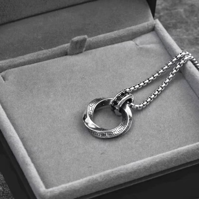 SAY Halskette Anhänger, 925 Silber, Vintage, Unisex - Bild 5