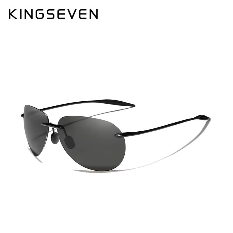 Kingseven Pilot Sonnenbrille, randlos, polarisiert, Unisex, TR90 - Bild 2