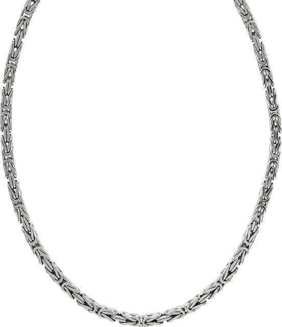 Zeeme Halskette, 925 Silber, 4 mm breit, Unisex - Bild 1